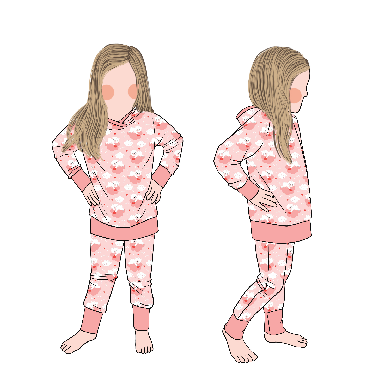 2pcs Custom Soft Baby Brush Milk Protein Fiber Print Hoodie Sweatshirt and Sweatpants Toddler Kids Girls Clothing Sets - Image 6