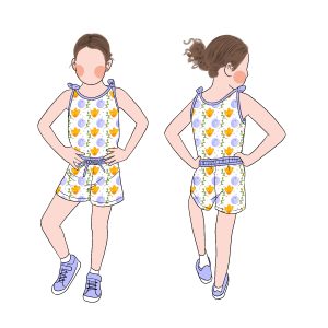 High Quality Girls Tank Sleeveless Top Shorts Romper Bow Shoulder Strap Summer Outdoor Play Romper