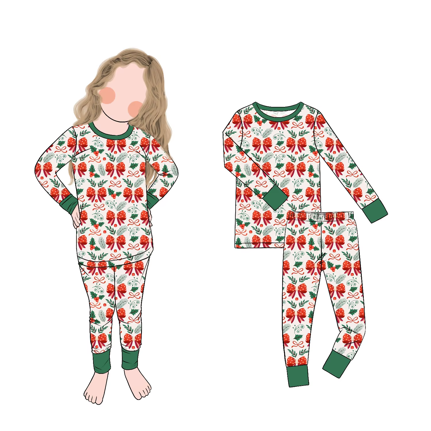 Wholesale Autumn Soft Comfortable Boutique Clothing Set Eco-friendly Kids Bamboo Set Autumn Long Sleeves Pants Set - Image 2