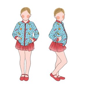 Cute Style Custom Wholesale Soft Long Sleeves Printed Drawstring Girl Zipper Hoodie With Short Dress