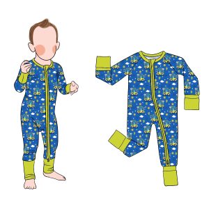 New Arrival Luxuriously Soft Bamboo Zipper One-Piece Romper Set for Infants Customized Pajamas for Boys for Kids