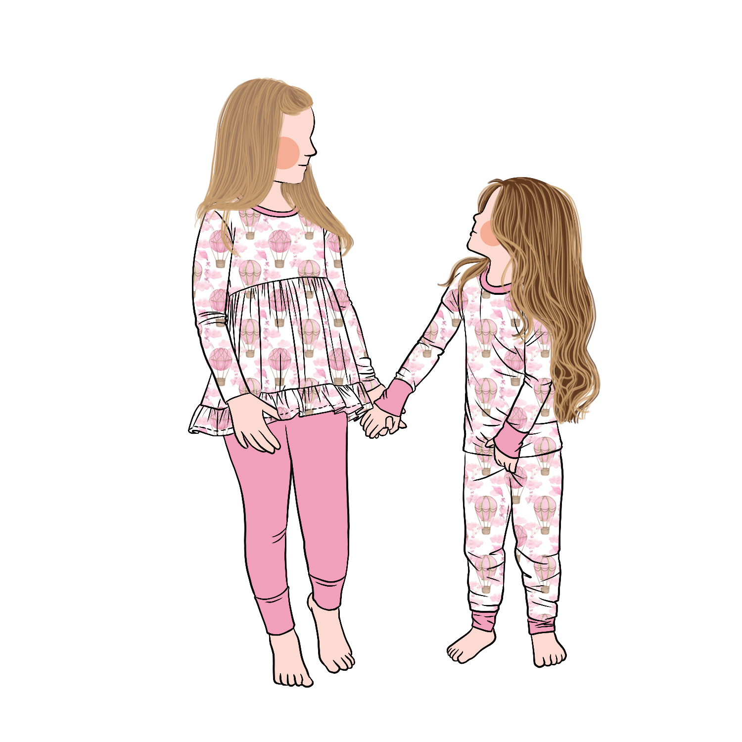 New Style Spring Custom Printed Long Sleeve Milk Protein Fabric Sister Matching Tunic Set with Leggings Baby Girls Clothing Sets - Image 5