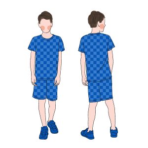 New Arrival Hot Sell Summer Boy 2pc Set T-shirt and Shorts Popular Plaid Print Kids Boys Clothing Sets
