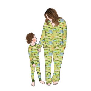 2025 New Arrival Mommy and Me 2pc Sleepwear Pajamas Baby Boutique Clothes Spandex Family Matching Set