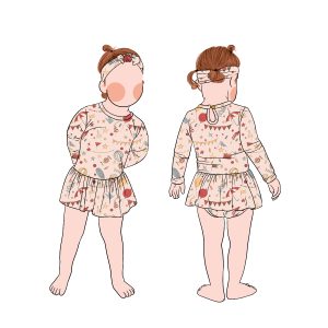 New Arrival Custom Print Milk Protein Fiber Baby Girls Ruffle Skirt Romper With Snap Button