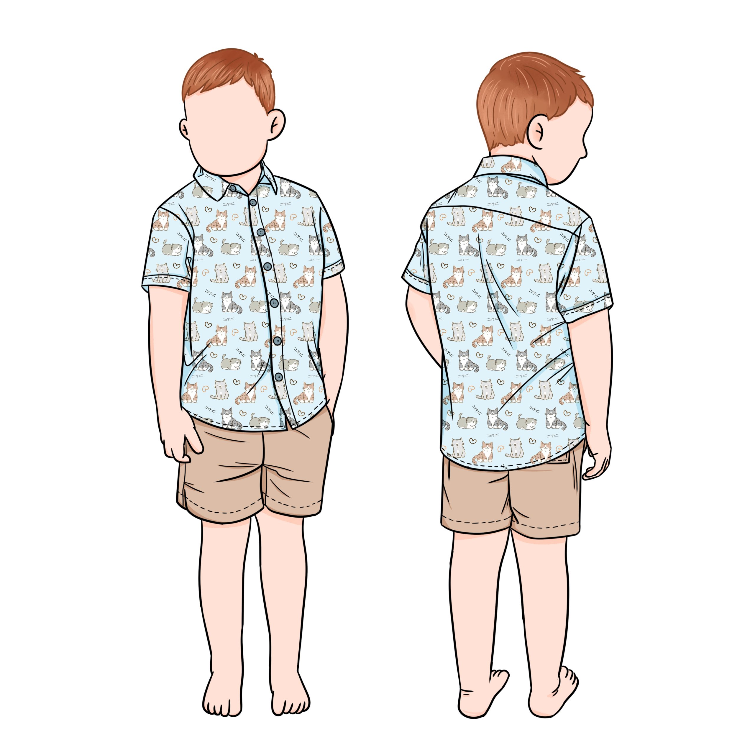 OEM Top Quality Quick Dry Summer Custom Printed Long Sleeve Front Buttons Polo T-shirt and Shorts Baby Boys Clothing Sets - Image 3