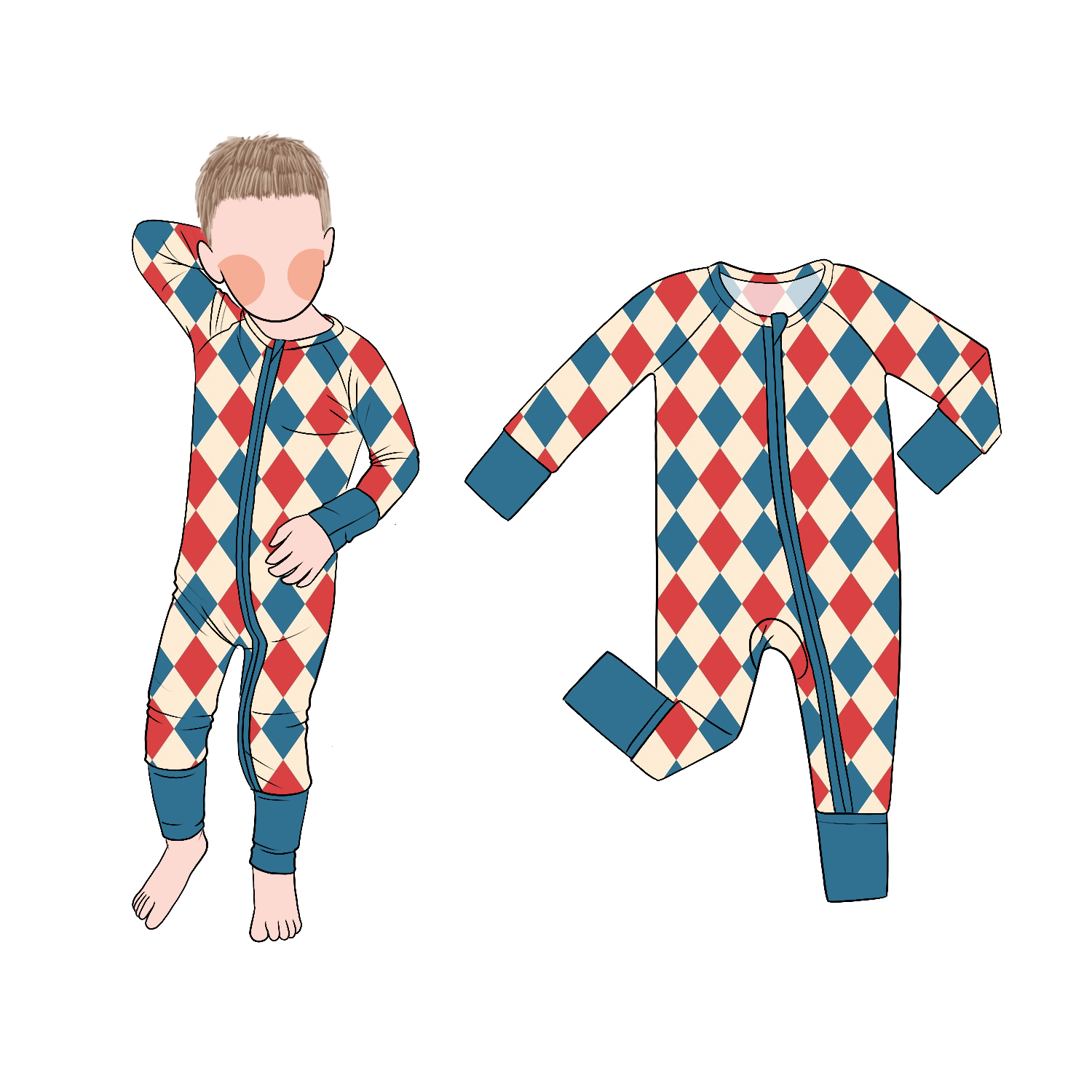 custom print bamboo toddler onesies