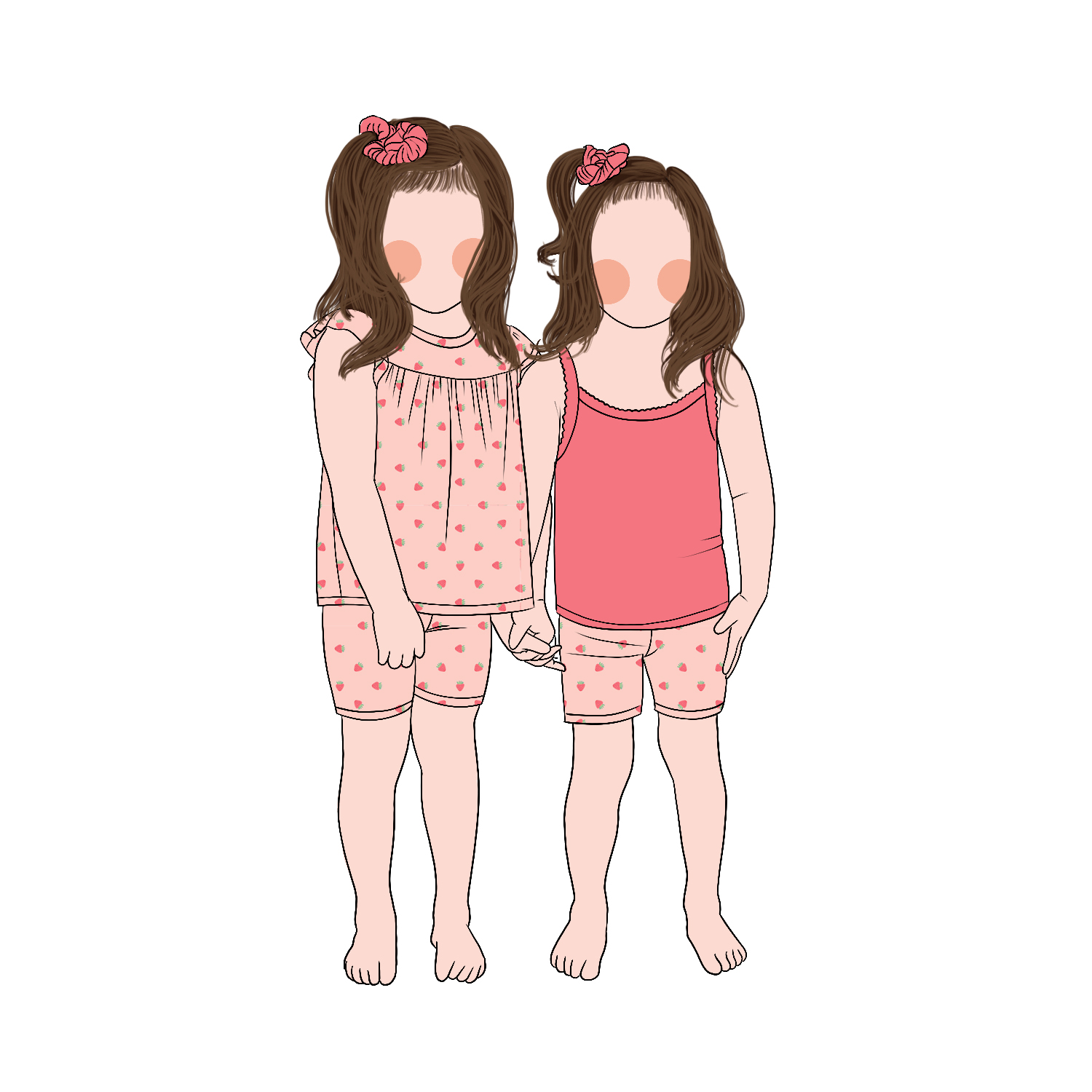 Custom Premium 2pc Plaid Printed Halter Top and Shorts Set Girl Clothing Pajamas Set for Kids Baby Children - Image 5