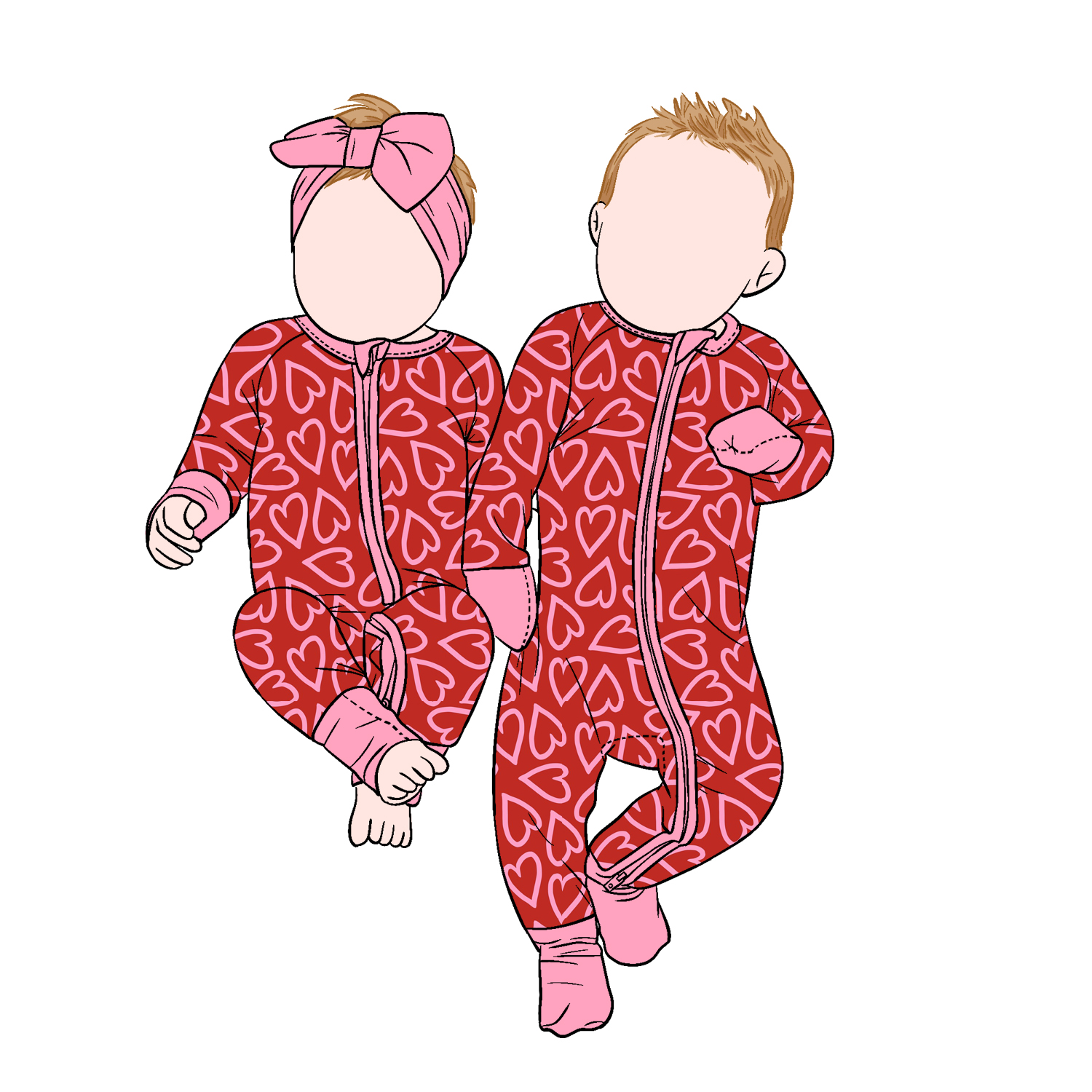 Hot Selling Custom Bamboo Long Sleeve Zipper Romper for Baby Kids Autumn Casual Pajamas Sleepwear with Matching Color Print - Image 5