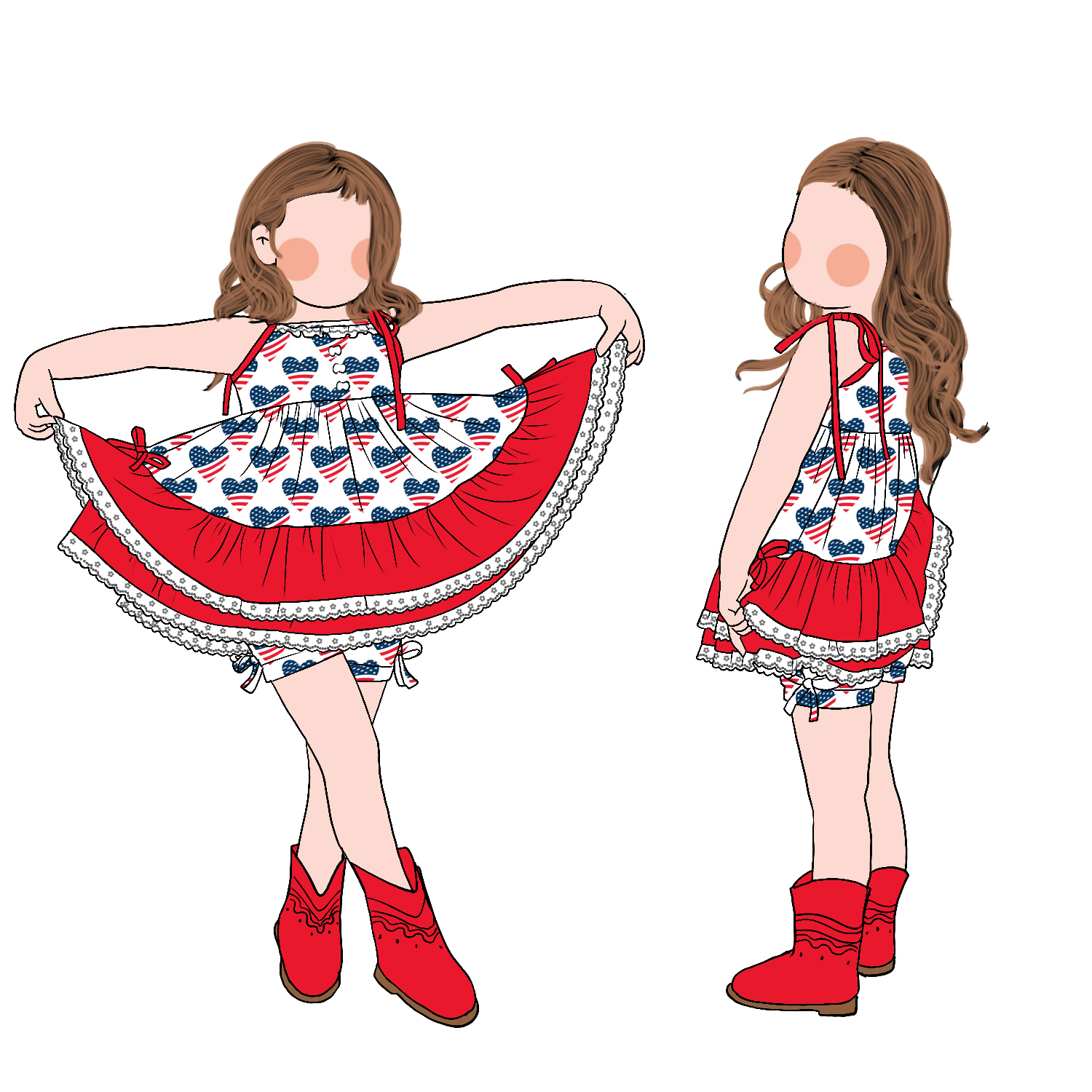 New Arrived High Quality Girls Ruffle Lace Tunic and Shorts Set Boutique Kids Girls Comfortable Summer Sets - Image 6