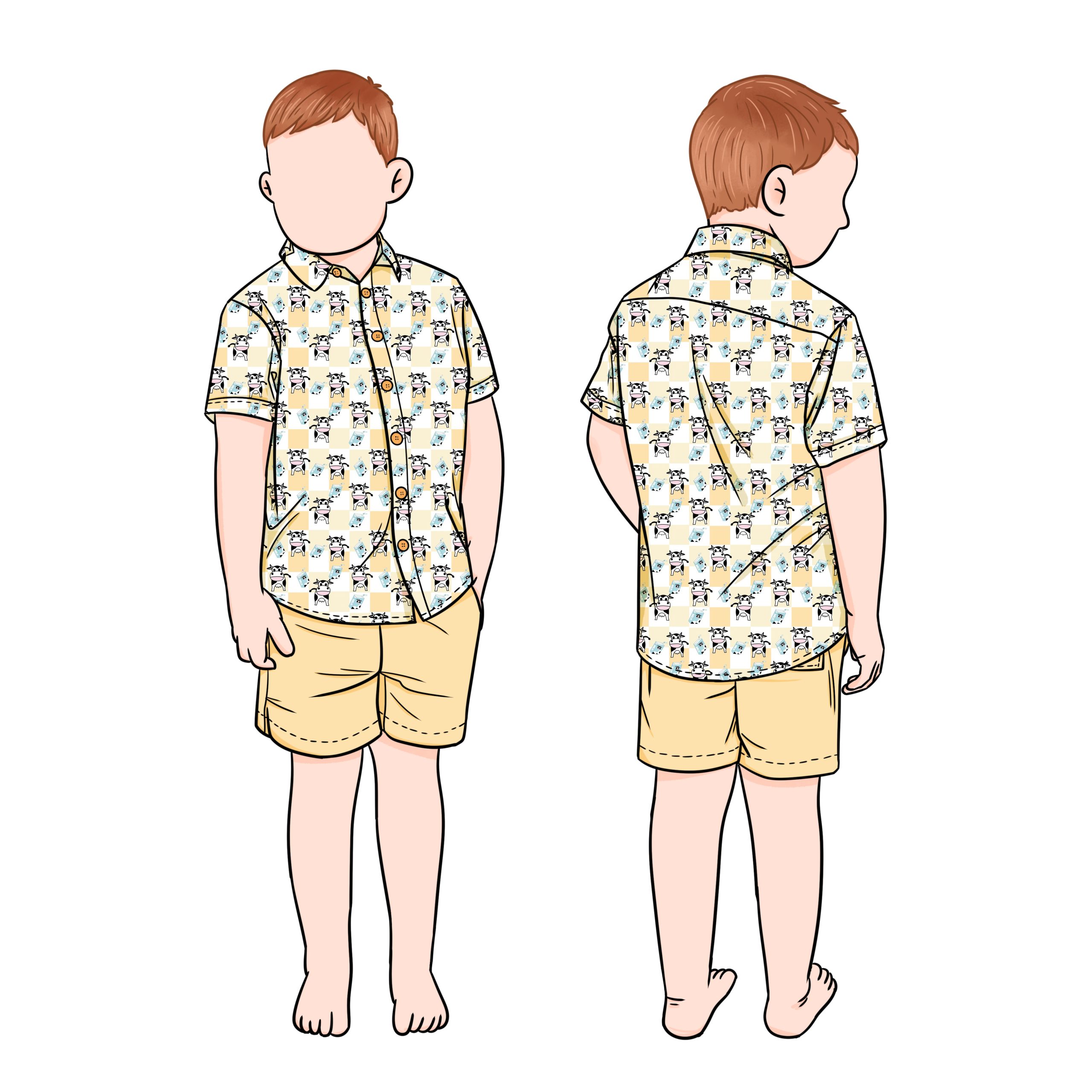 OEM Top Quality Quick Dry Summer Custom Printed Long Sleeve Front Buttons Polo T-shirt and Shorts Baby Boys Clothing Sets - Image 4