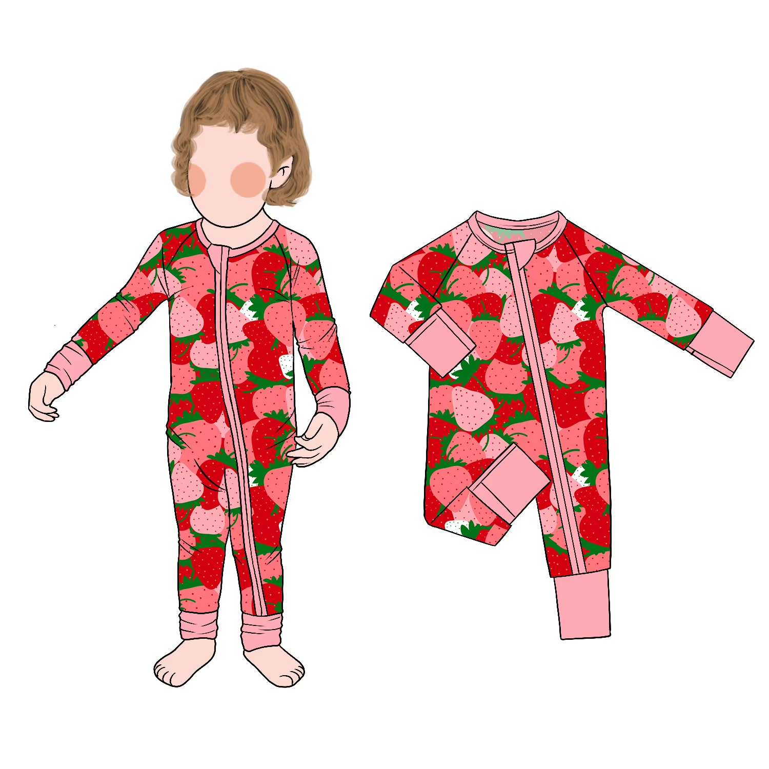 Hot Selling Personality Simple All Season Baby Zipper Romper Long Sleeve Pants Round Neck Baby Climbing Clothes - Image 2