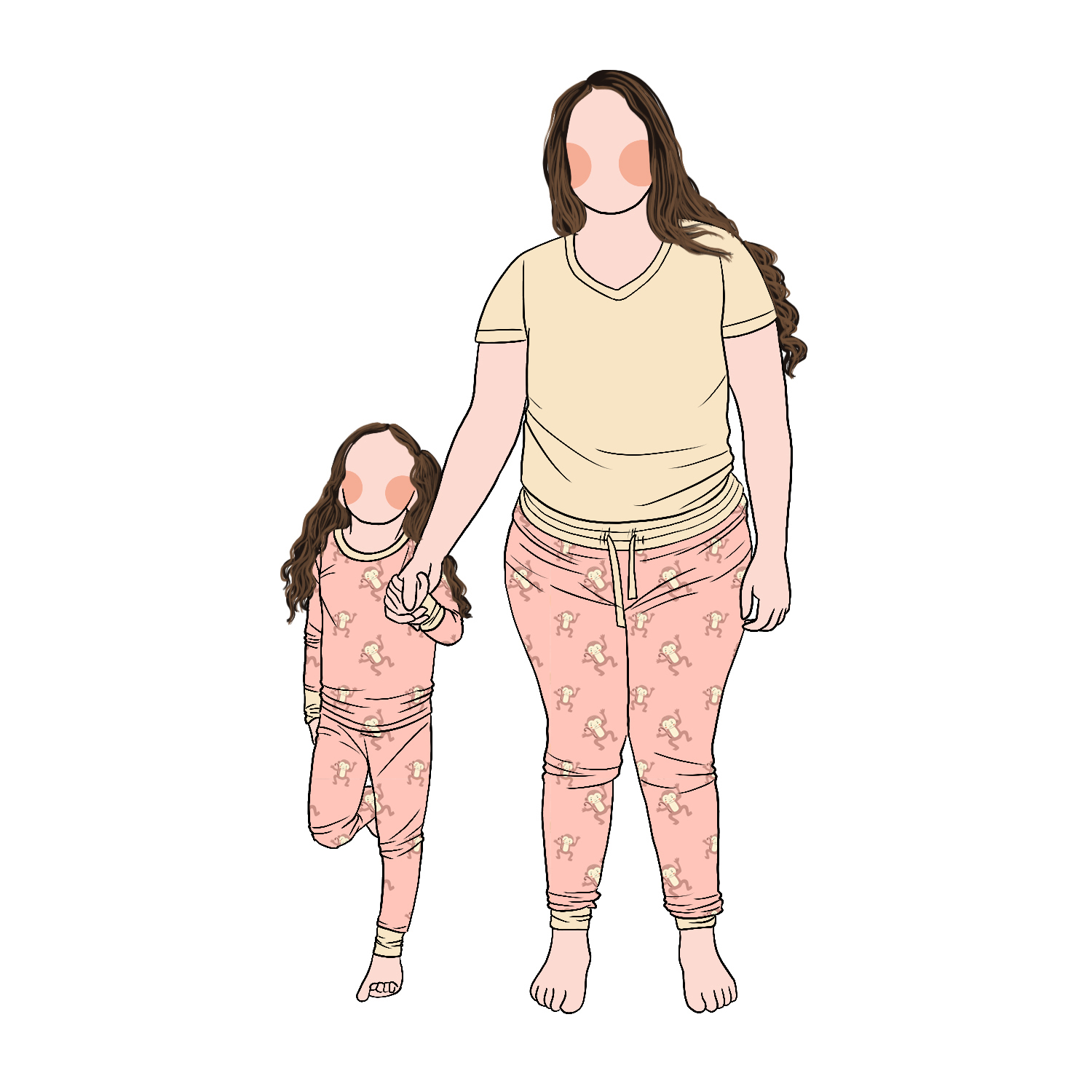 Hot Selling 2pcs Bamboo Mommy and Me Lounge Wear Pajamas Set Breathable Clothing Set for Family - Image 4