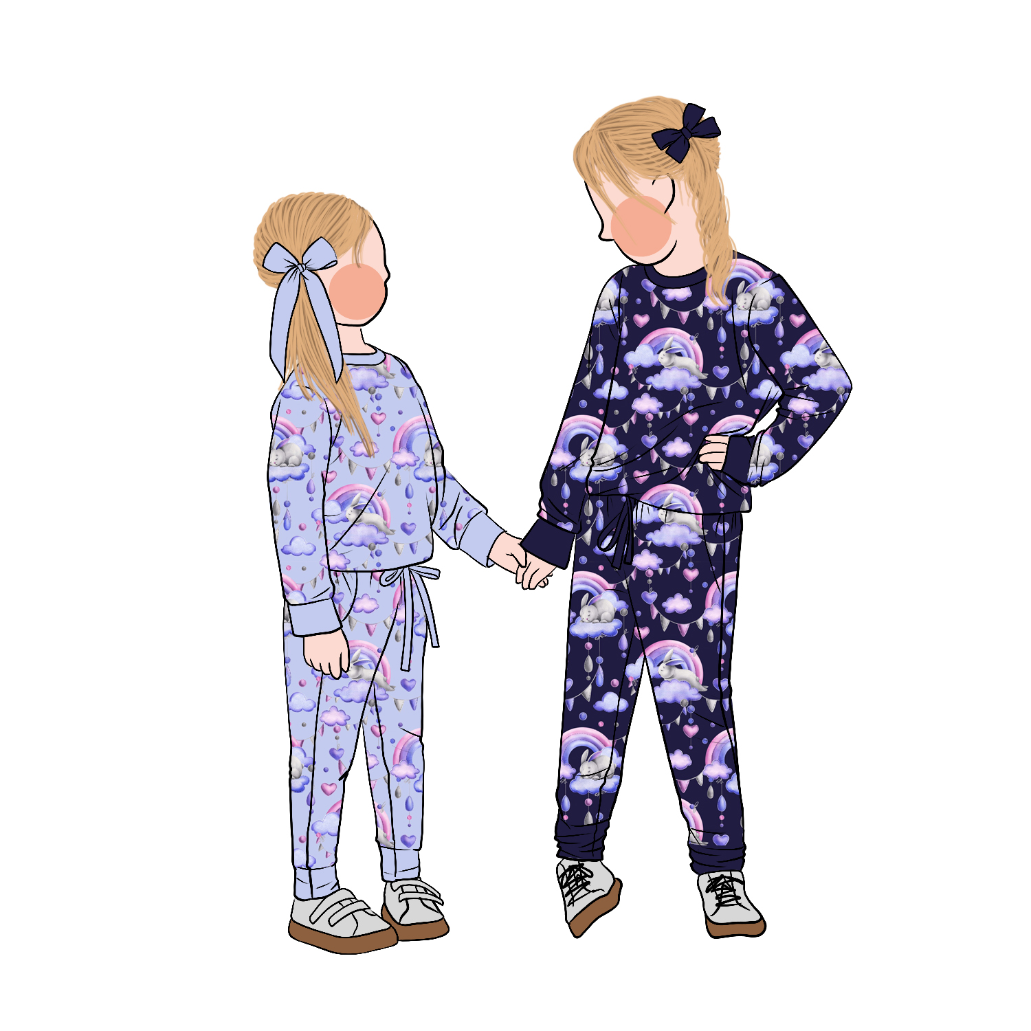 Custom Kids Toddler Baby Girl Custom Color Brushed Milk Silk Ballerina Print Girls Pants Set Outfit Suit Kids Sports Set - Image 4