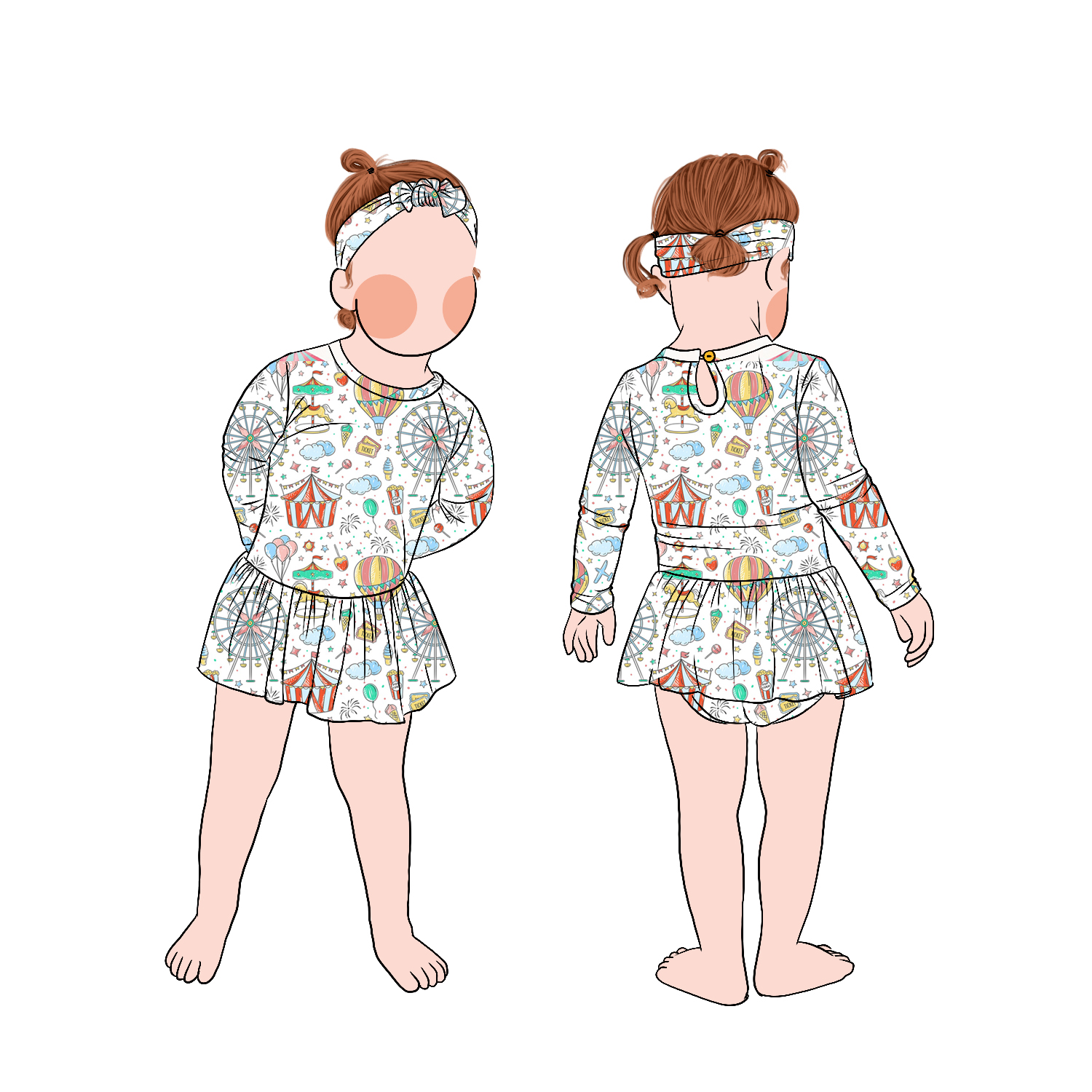 New Arrival Custom Print Milk Protein Fiber Baby Girls Ruffle Skirt Romper With Snap Button - Image 4