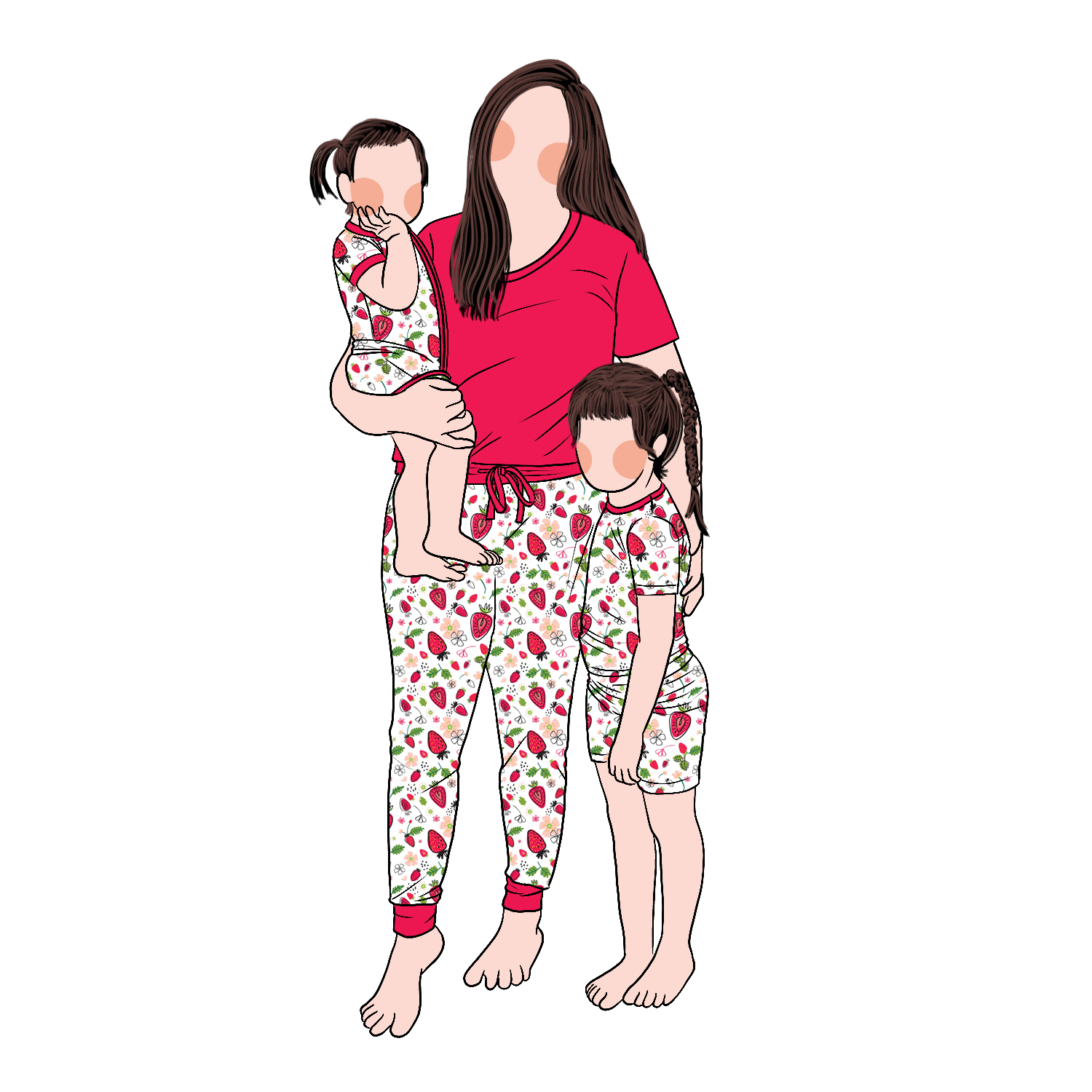 New Design High Quality Soft Custom Colors Women Pajamas New Born Baby Romper Family Matching Clothing - Image 2