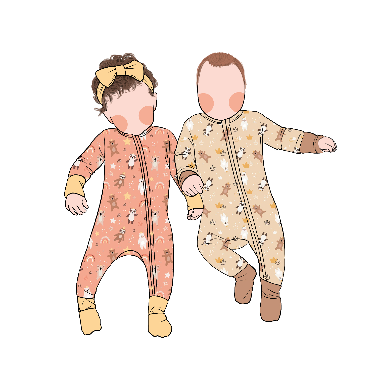 GOTS certified bamboo infant pajamas