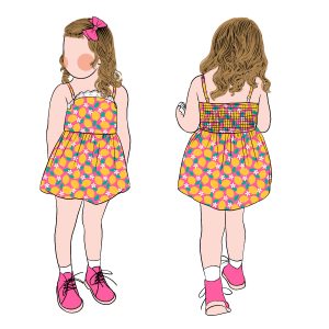 Factory Directly Sale Summer Cool Lemon Print Girl Lace Bubble Romper Smocked for Baby Girl