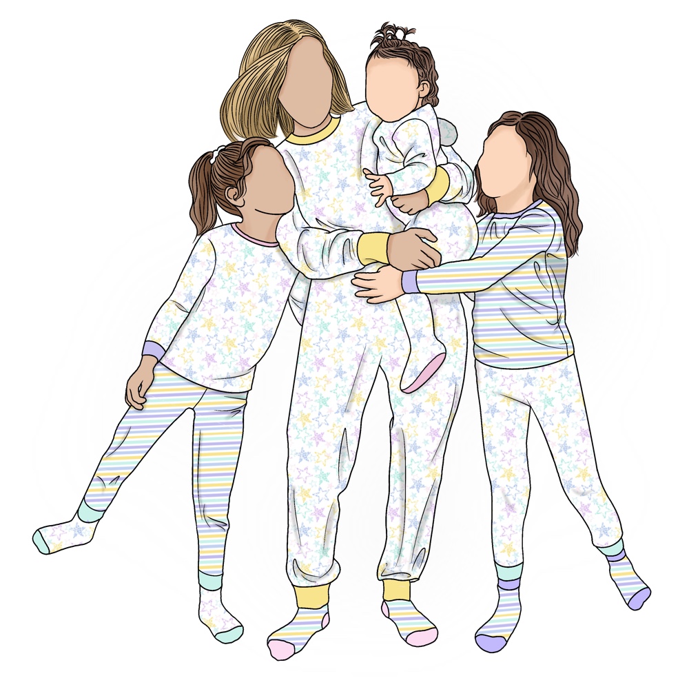 3pcs Wholesale Customized Long Sleeve Tops and Pant Mommy and Me Matching Outfits Family Matching Pajamas Sets - Image 2