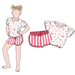 High Quality Girl Summer Set Baby Casual Suits Kids Flower Prints Two Piece Bummie Set