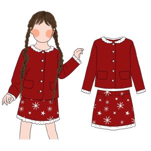 Seasonal Sale Comfortable Floral Hoodie Lace Skirt Dress Set for Girls Teen Kids  Christmas Inspired Lined for Autumn