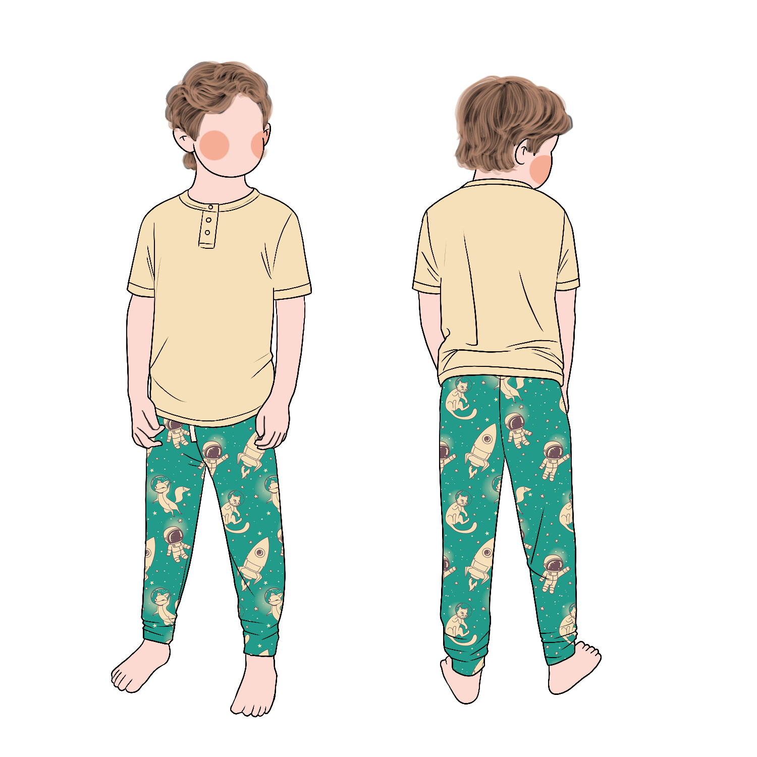 Best Sell Wholesale Bamboo Fabric Solid Color Short Sleeves Top Matching Jogger Pants Children's Leisure Summer Sportswear - Image 4