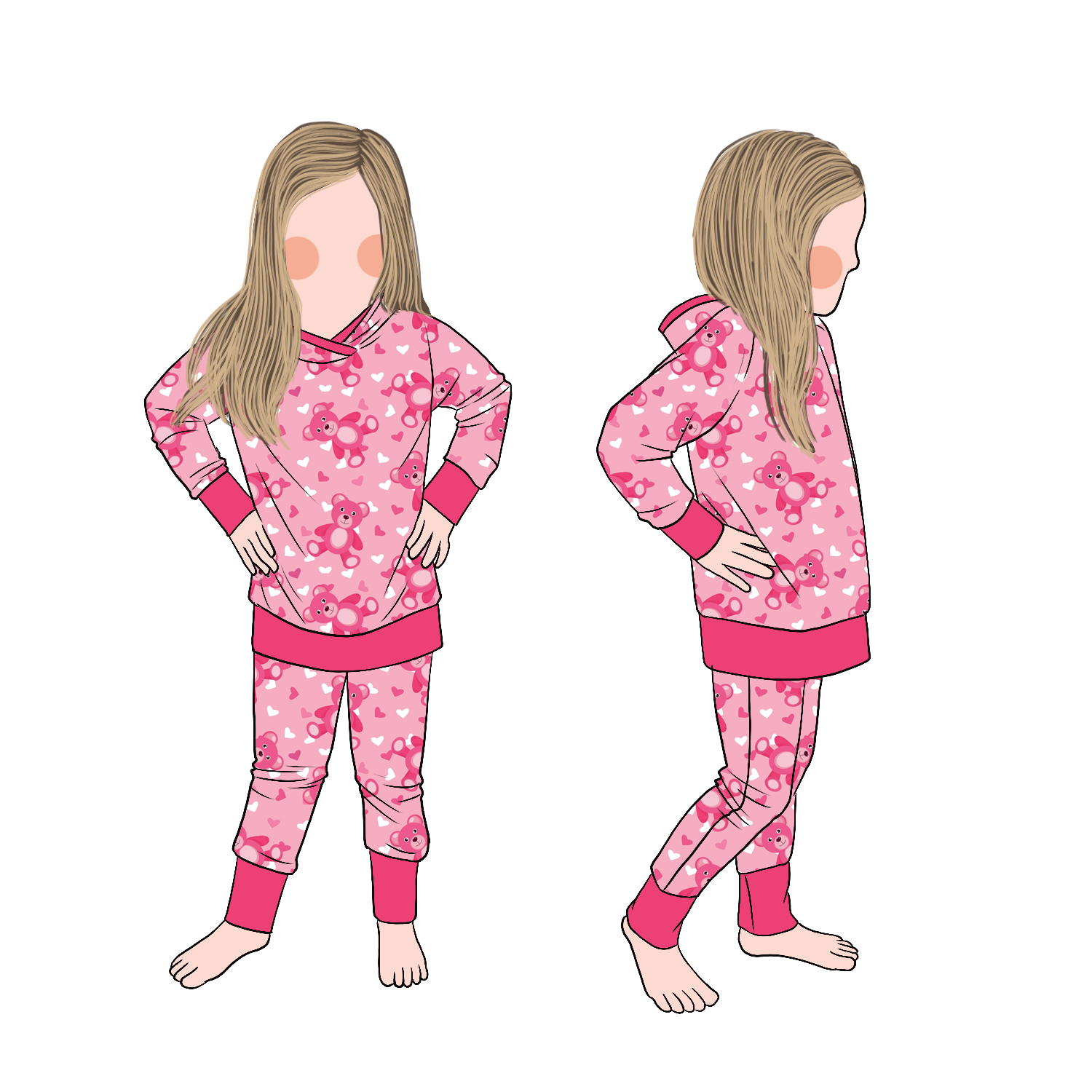 2pcs Custom Soft Baby Brush Milk Protein Fiber Print Hoodie Sweatshirt and Sweatpants Toddler Kids Girls Clothing Sets - Image 4