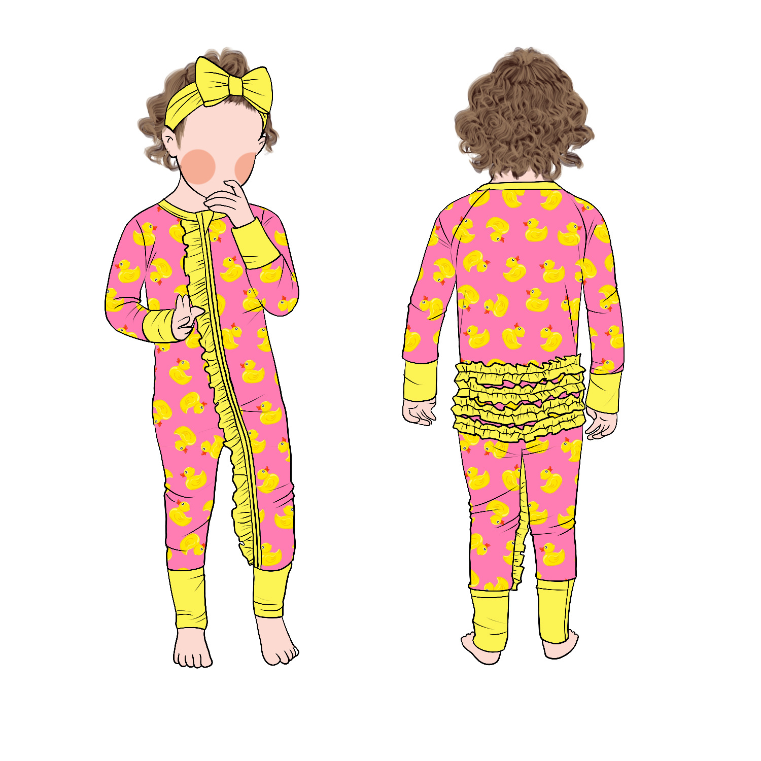 High Quality Custom Comfortable Bamboo Zipper Jumpsuit for Newborn Girls Stylish Easy-to-Wear Casual Romper Print for Autumn - Image 3