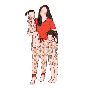 New Design High Quality Soft Custom Colors Women Pajamas New Born Baby Romper Family Matching Clothing