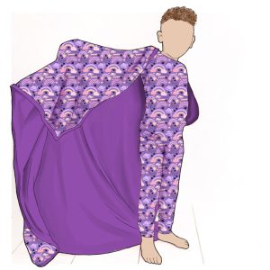 2pcs Custom Cheap Comfortable Soft Square Bamboo Lounge Baby Blanket Swaddle Boy Pajamas Set