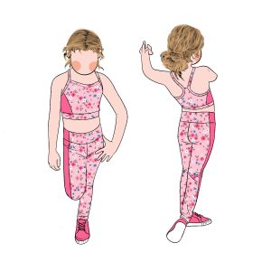 Wholesale High Quality Summer Milk Protein Fiber Girls Active Two-piece Set Girls' Yoga Top and Pants Set