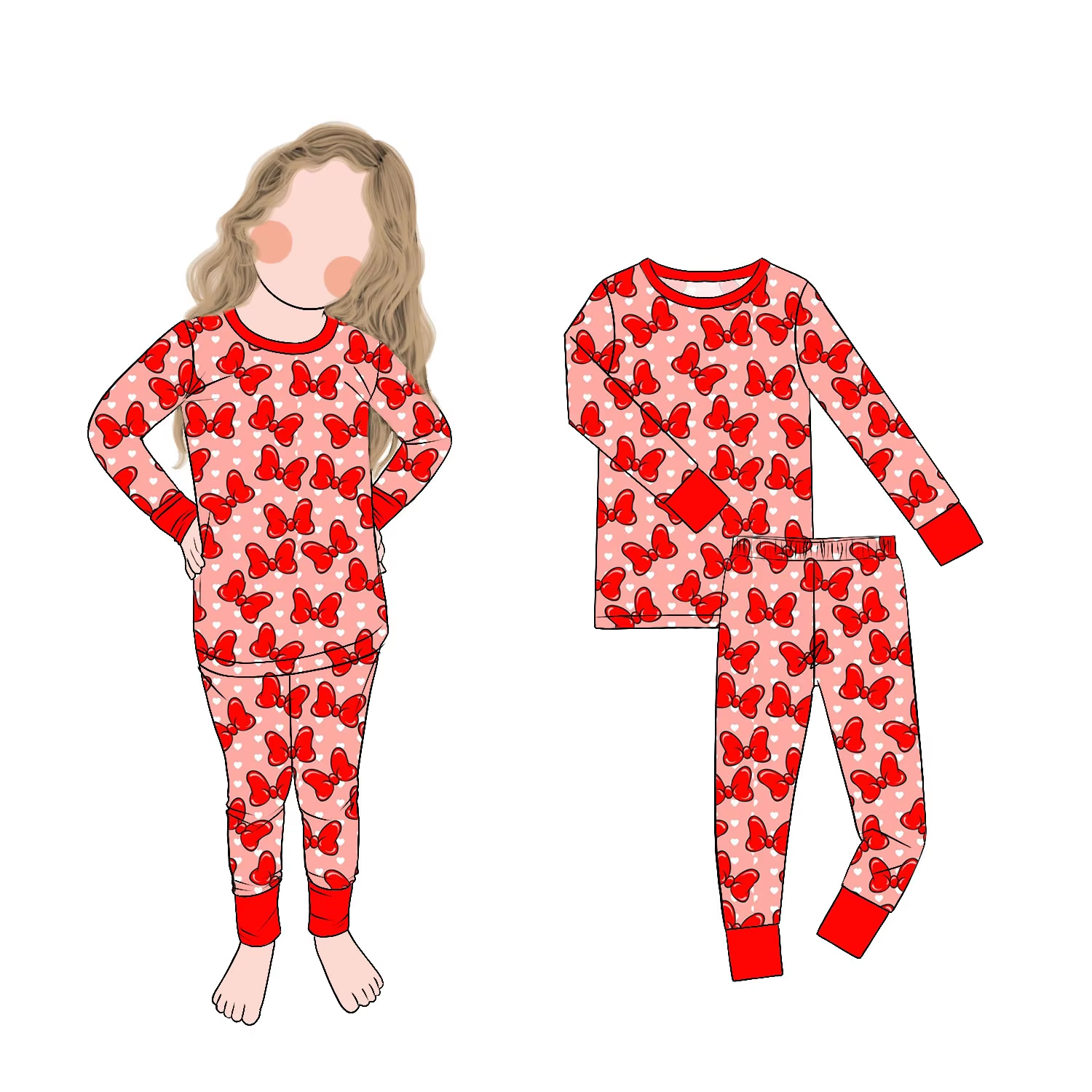 Wholesale Autumn Soft Comfortable Boutique Clothing Set Eco-friendly Kids Bamboo Set Autumn Long Sleeves Pants Set - Image 3