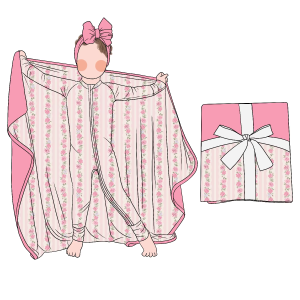 Luxury Packaging Cute Print 50X50 Inches Square Ruffle Blanket for Newborn Baby and Toddler Kids