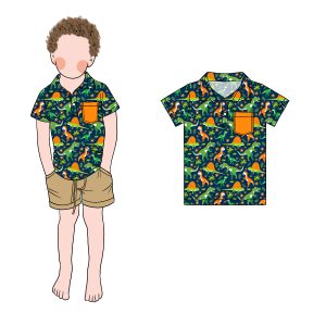 2025 New Summer Beach T Shirt Young Little Boys Polo Shirt with Pocket Shirt Tops for 2-10Y for Kid Boys