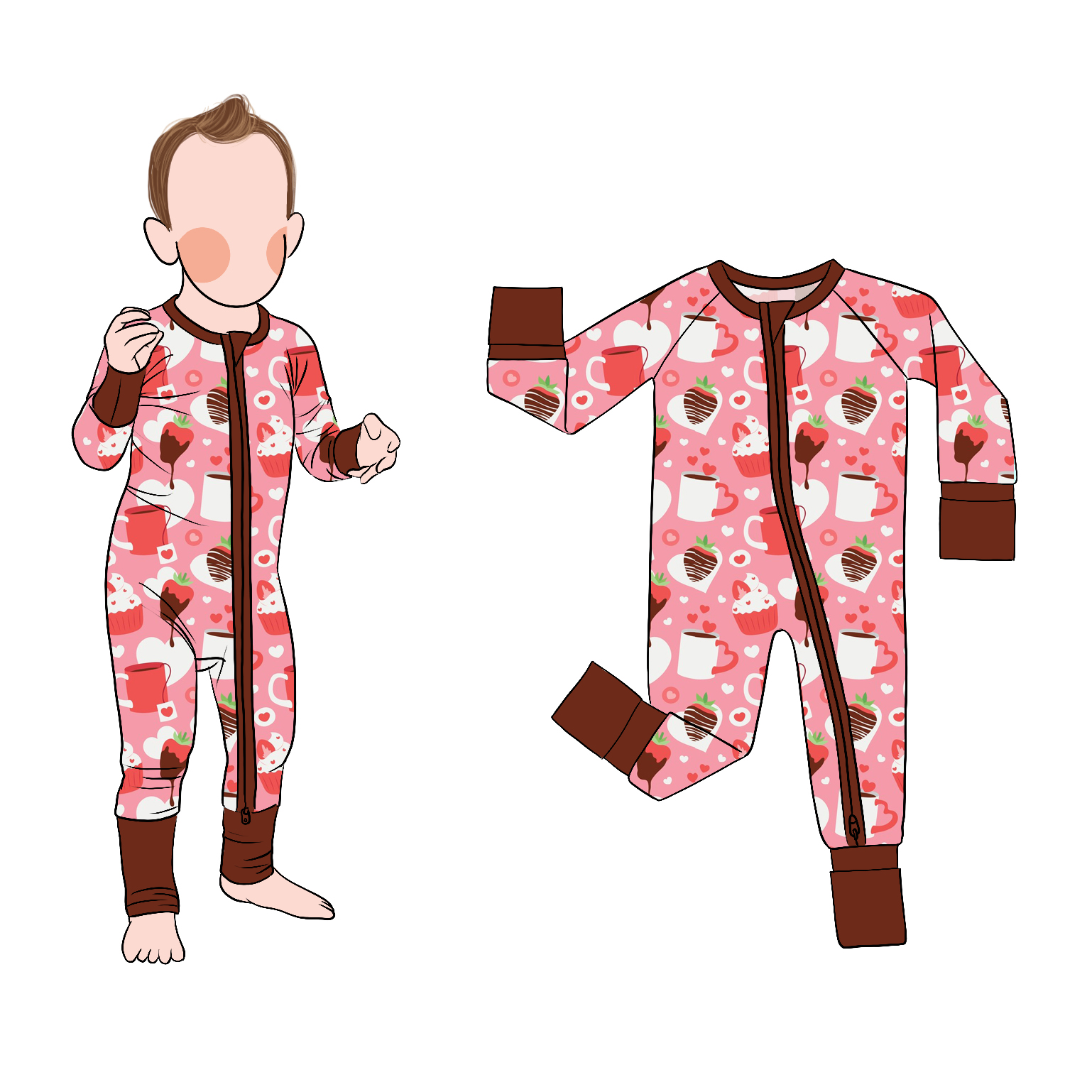 Hot Selling Fashion High Quality Cute Design Animals Printed Bamboo Baby Playwear Romper Footed Onesie for Kids Pajamas - Image 4