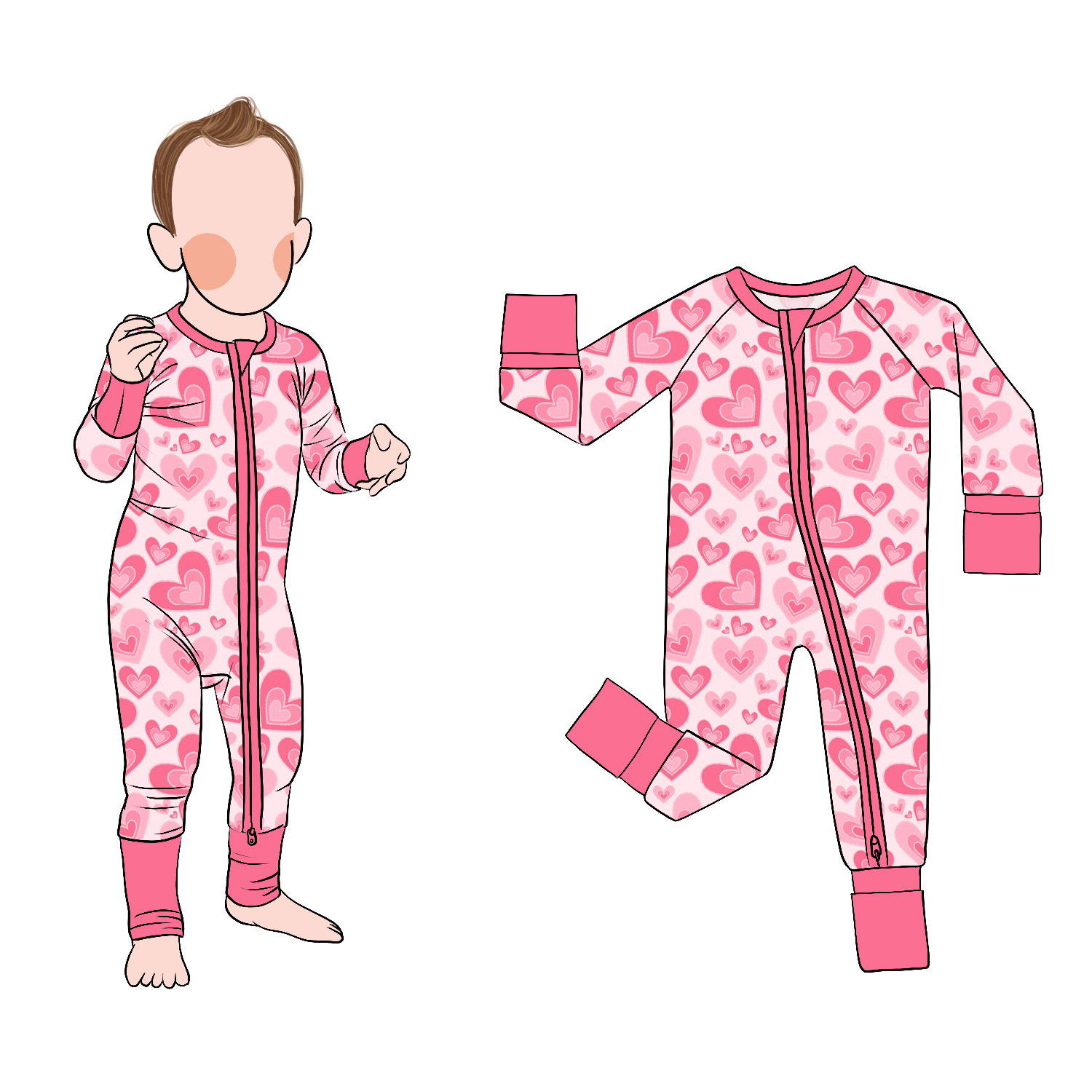 Hot Selling Fashion High Quality Cute Design Animals Printed Bamboo Baby Playwear Romper Footed Onesie for Kids Pajamas - Image 6