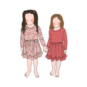 Spring Valentines Day Soft Milk Protein Fiber Multicolored Print Children Baby Kids Toddler Girls Skirt Dress