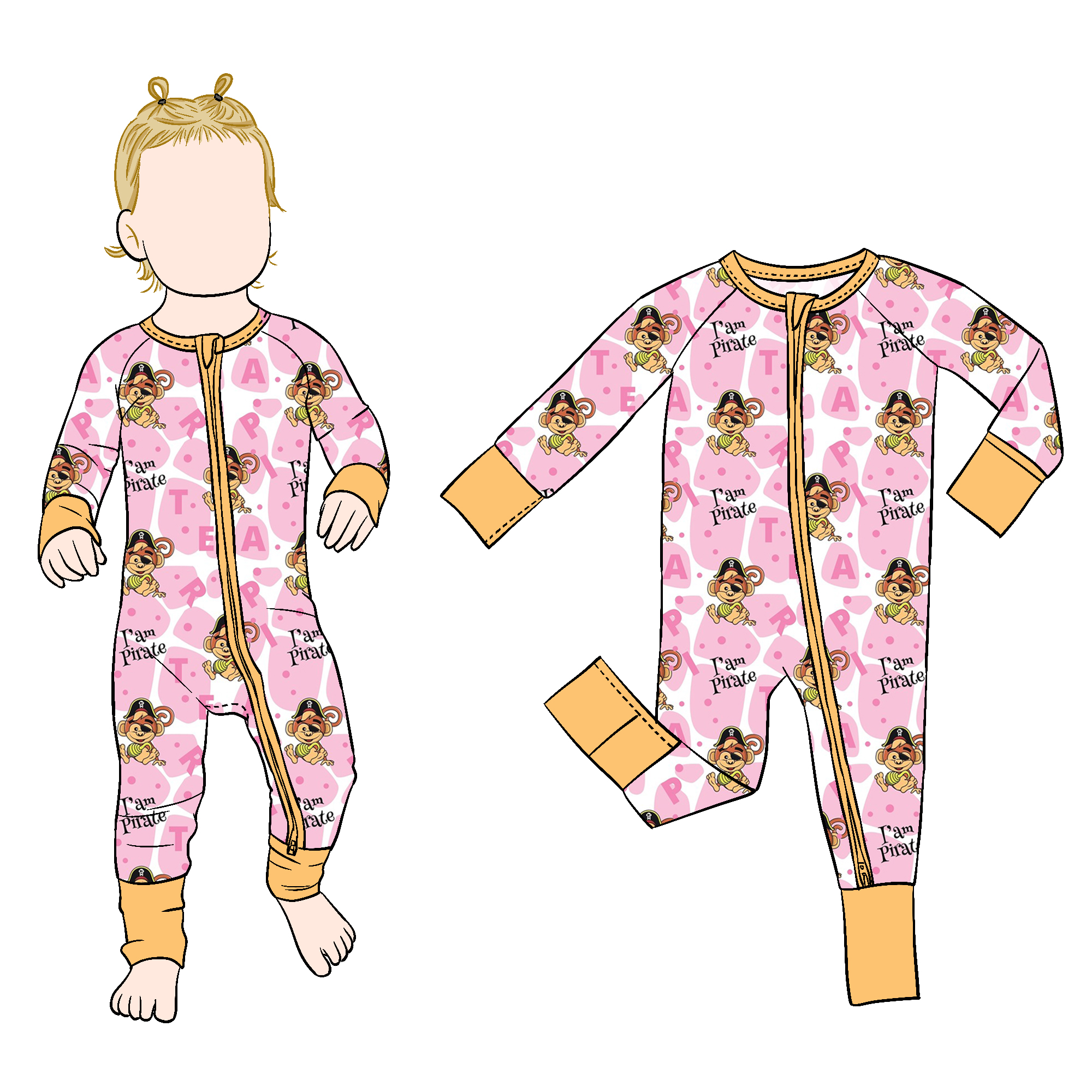Hot Selling Custom Long Sleeves Soft Bamboo Zipper Romper Bamboo Baby Pajamas Zippered Footie for Kids Children - Image 2