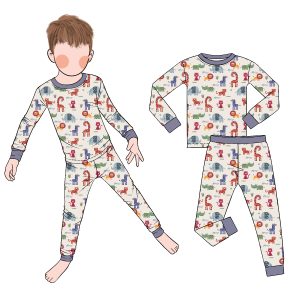 Latest Hot Sale Custom Bamboo Fiber Kids Long Sleeve Pants Spring Autumn Set Toddler Sleepsuit  Clothes