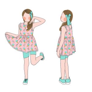 Top Summer Beach Ultra-Soft Comfortable Girls Children Clothing Sets Summer Girl Lace Trim Tunic Set With Shorts