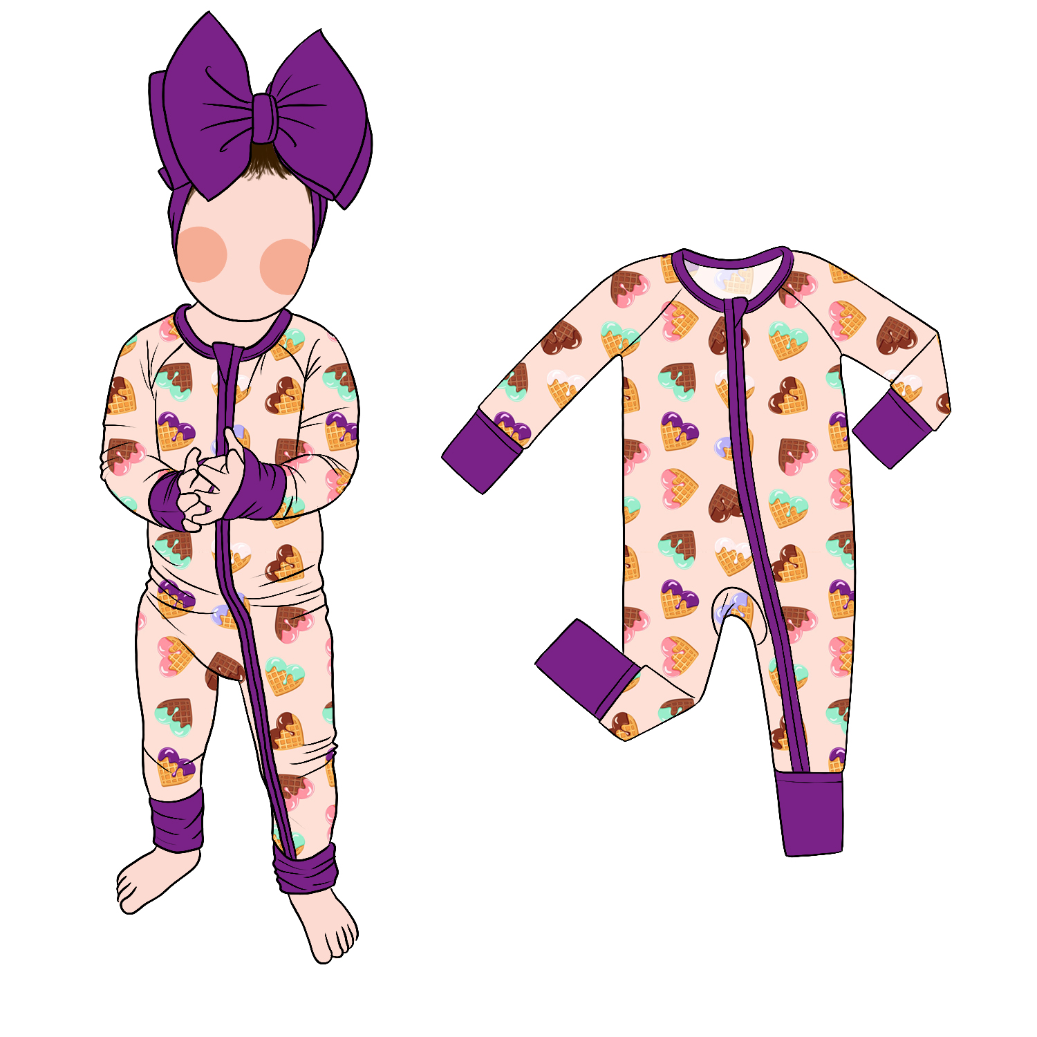 bamboo viscose toddler rompers