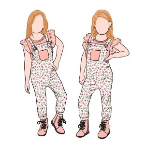 Wholesale Casual Milk Protein Fiber Adjustable Shoulder Strap Girls Clothing Set With Front Pocket