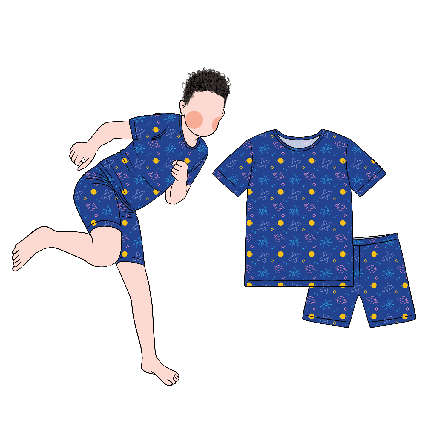 Custom Wholesale 2pcs Print Bamboo Summer Boy Top With Shorts Set Boy Clothing Set for Football Basketball Sports Wear - Image 2