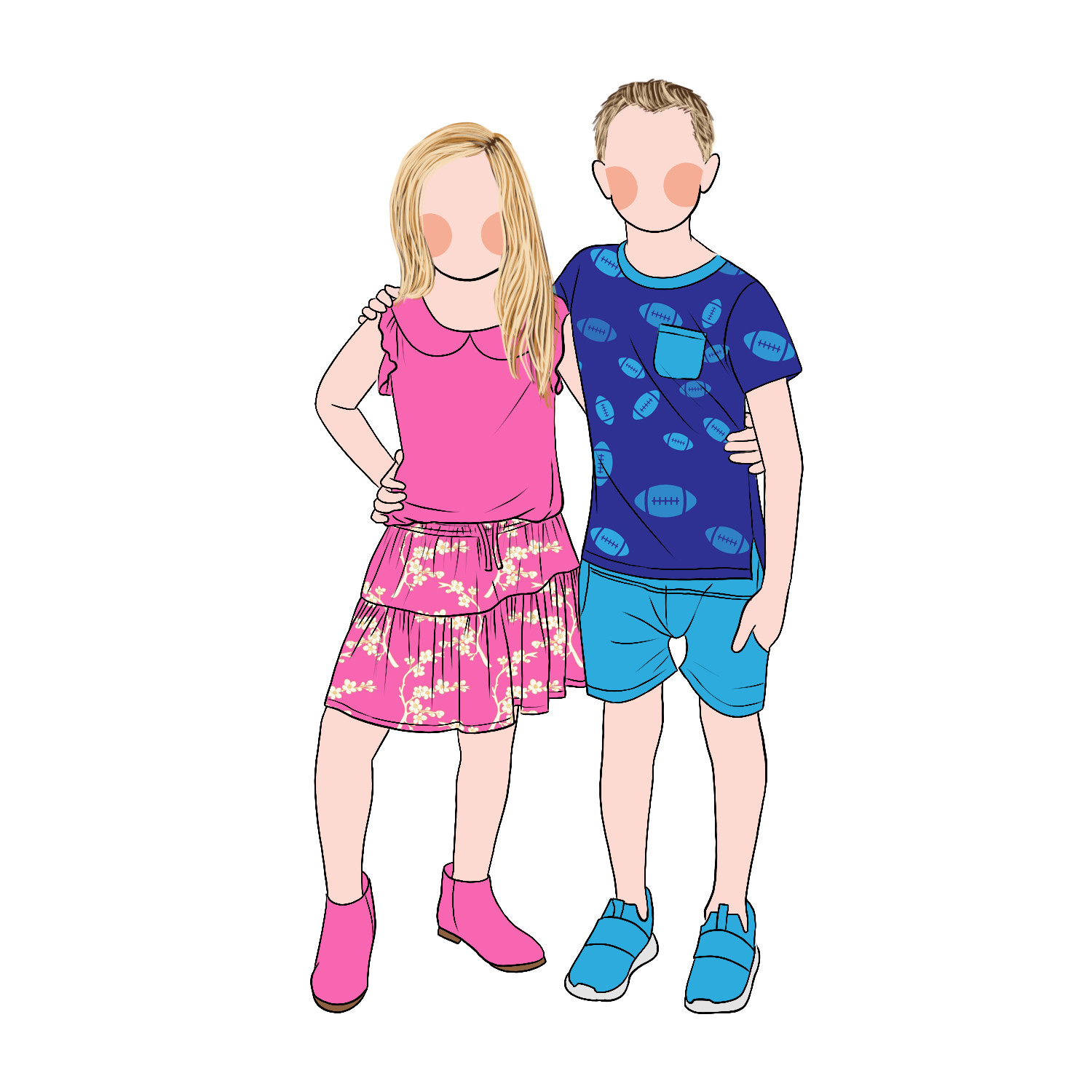 Hot Sale Summer Princess Kids Baby Girls Summer Clothes Sets 2pcs Peter Pan Shirt With Cute Skirt Set - Image 4