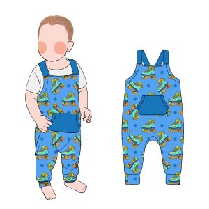 New Design Special Painting Overalls Boy Romper Jumpsuit Suspender Pants With Front Pocket