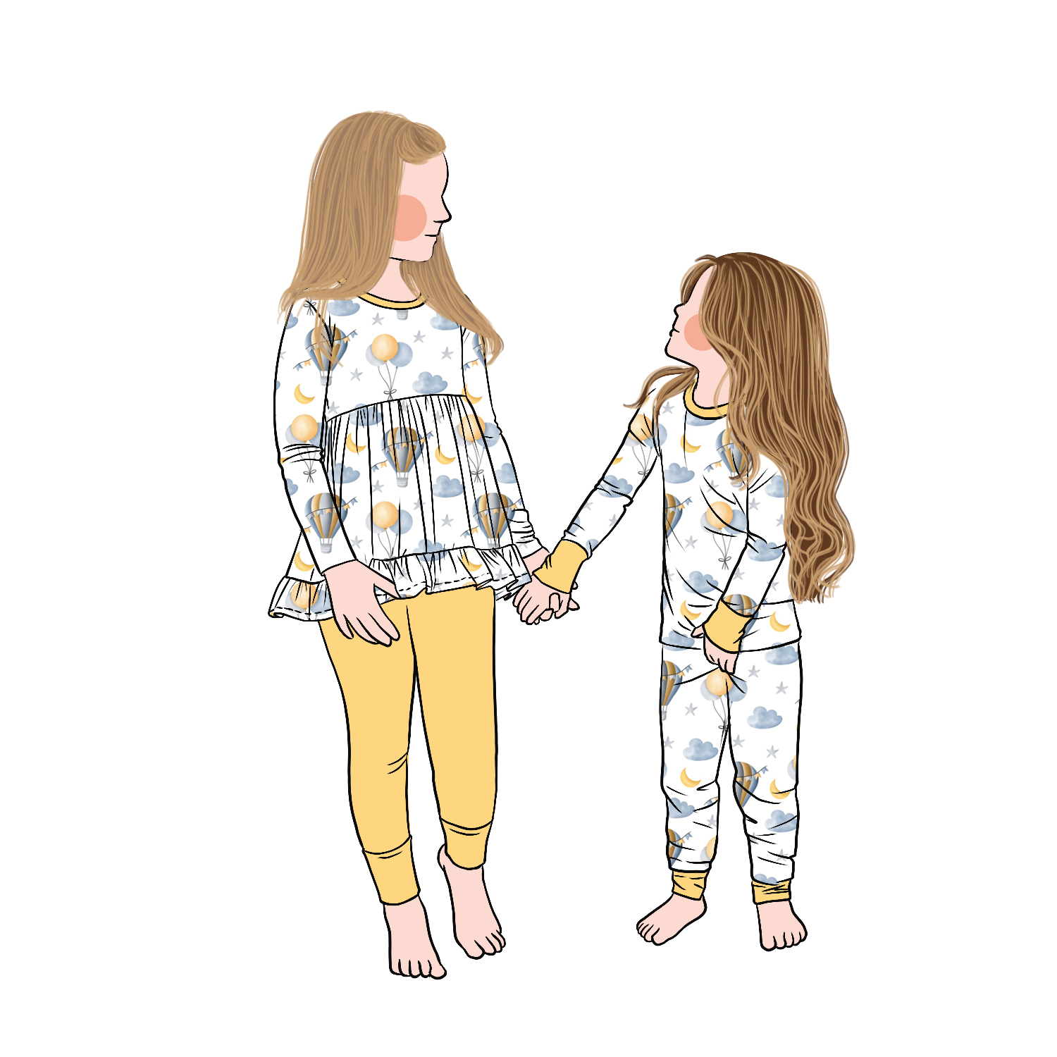 New Style Spring Custom Printed Long Sleeve Milk Protein Fabric Sister Matching Tunic Set with Leggings Baby Girls Clothing Sets - Image 3