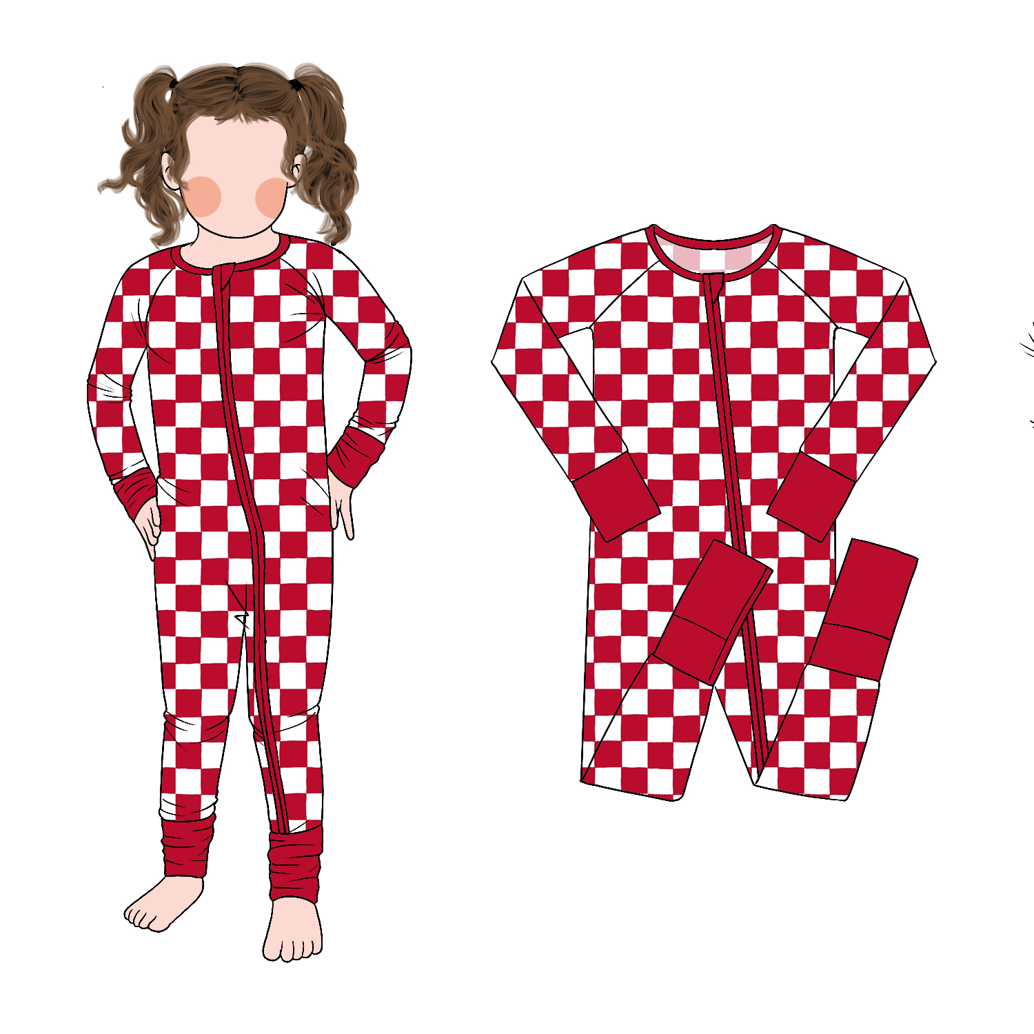 New Arrived Custom Bamboo Girls Long Sleeves and Pants Zipper Romper Mittens Design Romper