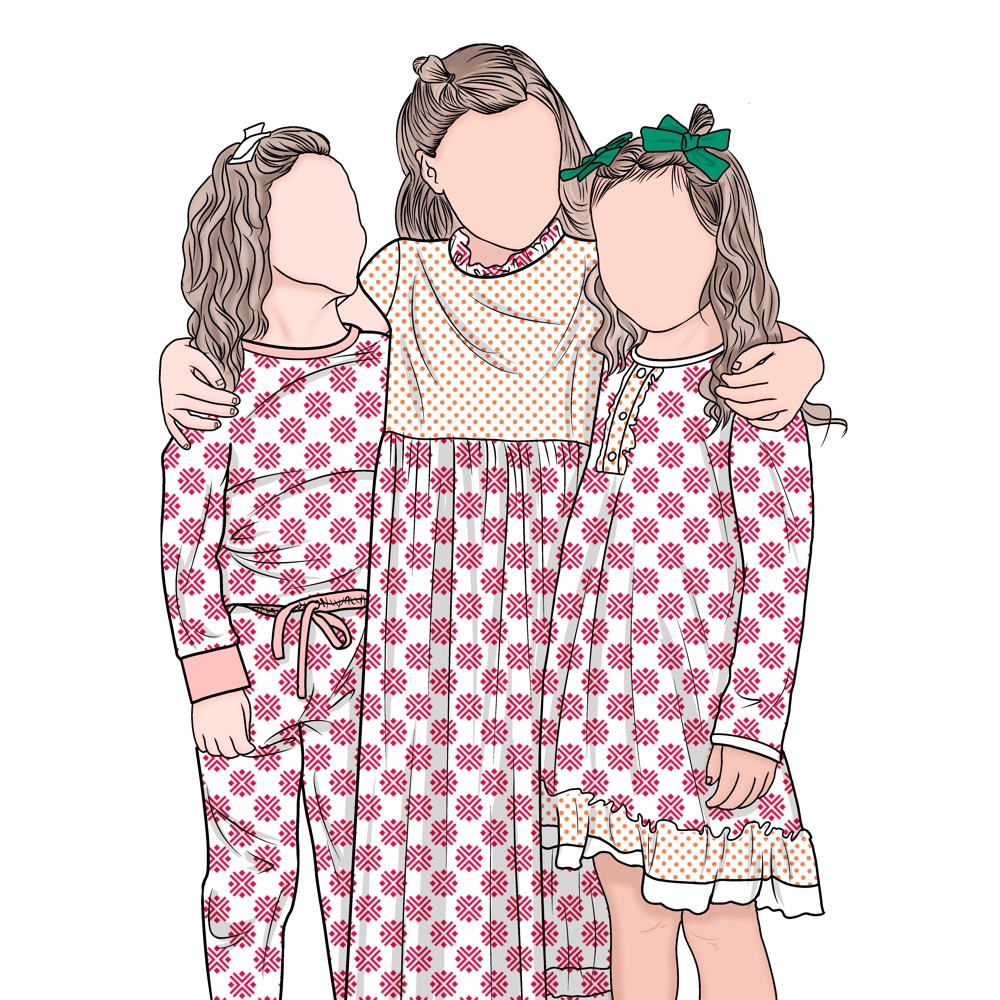 Autumn Winter Lounge Wear Kids Girls Gown Children Dress Shirt and Pant Set the Perfect Sister Matching Outfits - Image 6