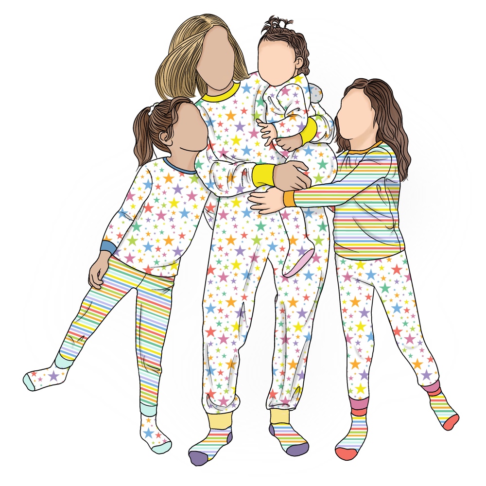 3pcs Wholesale Customized Long Sleeve Tops and Pant Mommy and Me Matching Outfits Family Matching Pajamas Sets - Image 3