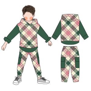 Manufacturer New Arrival Custom Leopard Print Color Plaid Long Sleeve Warm Girls Cheetah Zipper Hoodie Sweatshirts Set